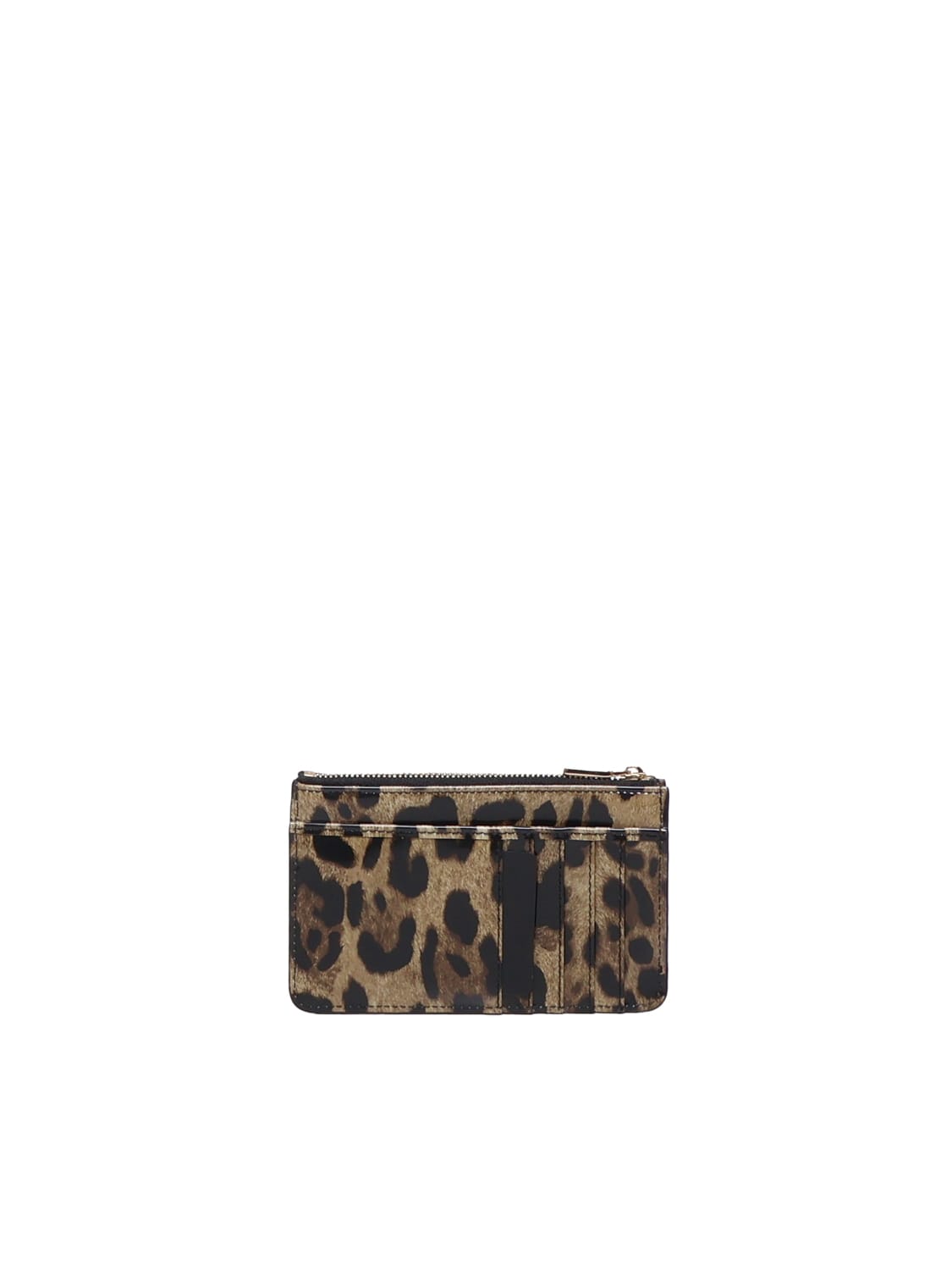 Shop Dolce & Gabbana Leopard Print Leather Medium Cardholder