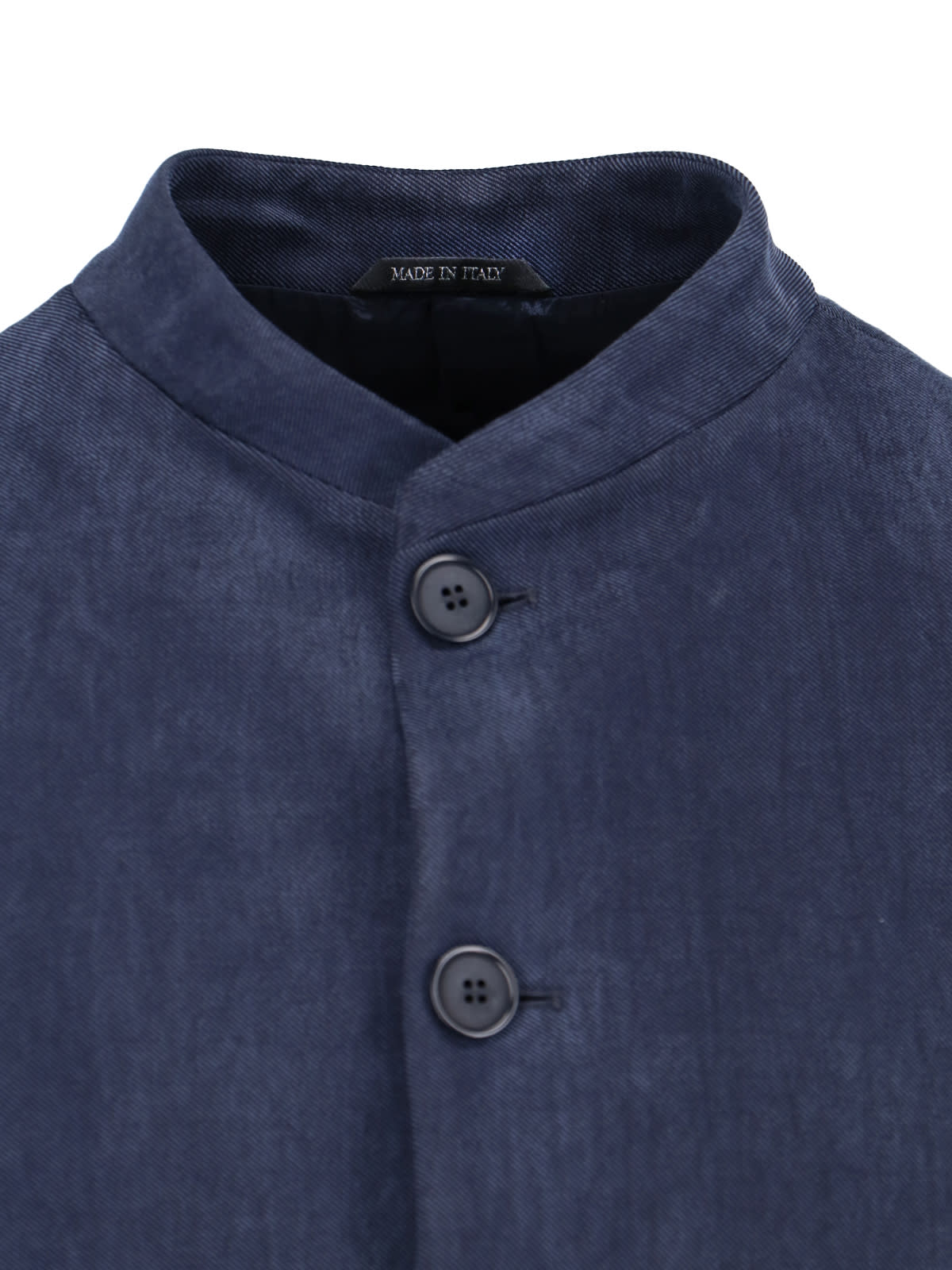 Shop Giorgio Armani Single-breasted Blazer In Blu