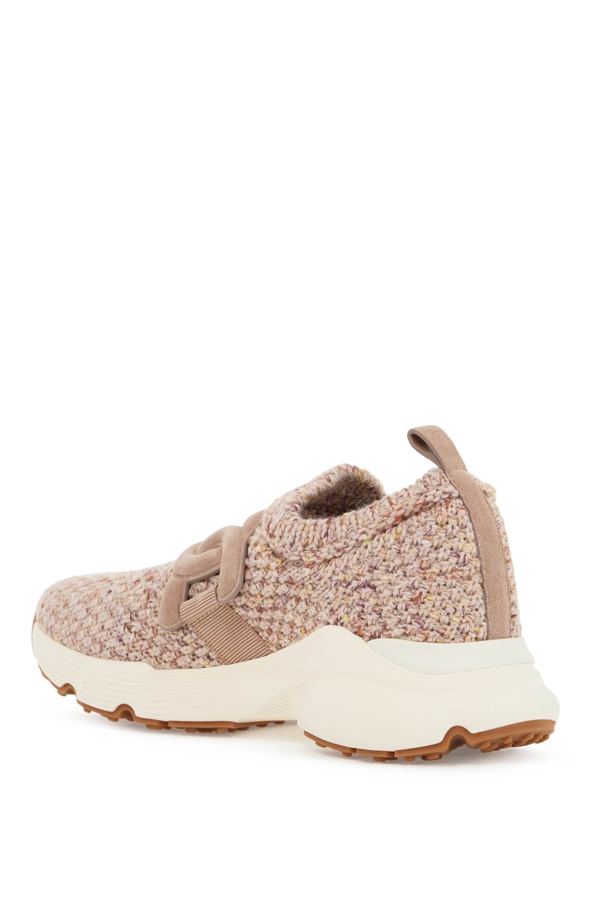 Shop Tod's Knit Kate Sneakers In Rosa Lingerie (pink)