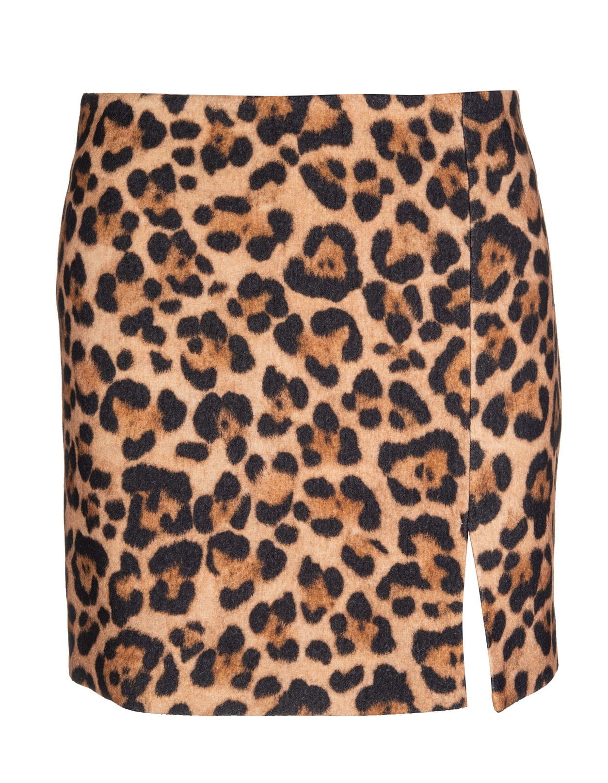 Blumarine Brown Leopard Print Skirt Woman