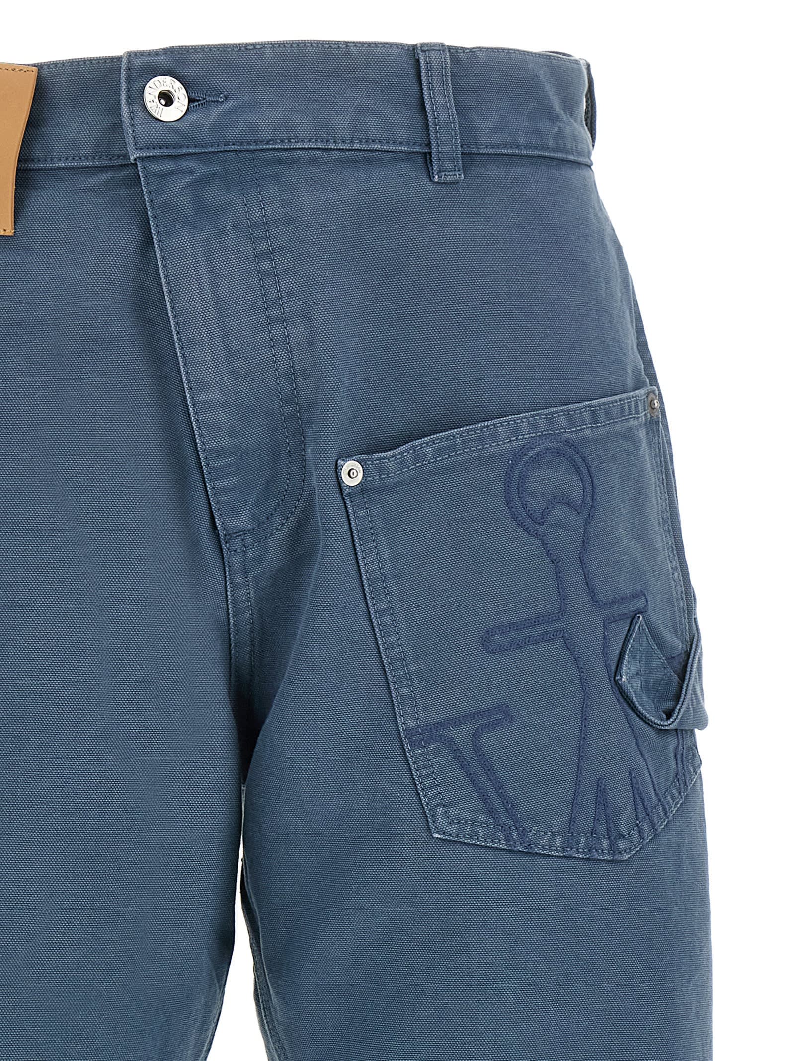 Jw Anderson Utility Trousers Featuring Embroidered Detail In Multi