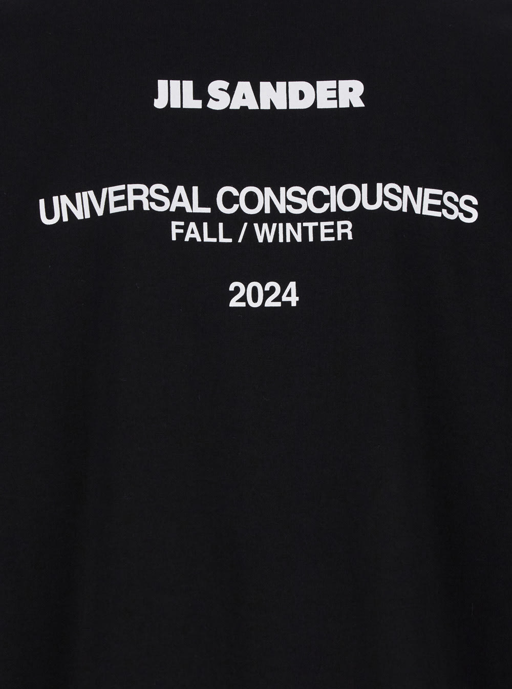 Shop Jil Sander Black Double-layers T-shirt In Cotton Man