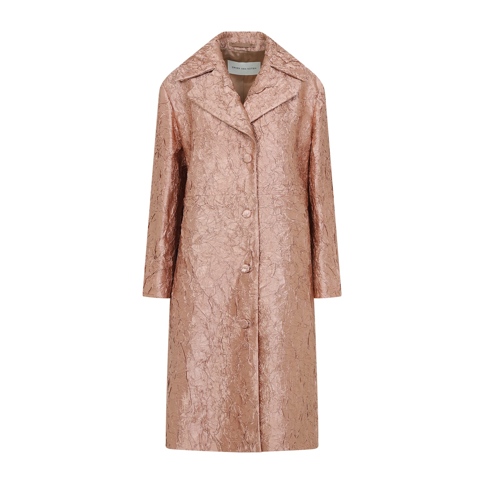 Shop Dries Van Noten Ricca Coat In Peach