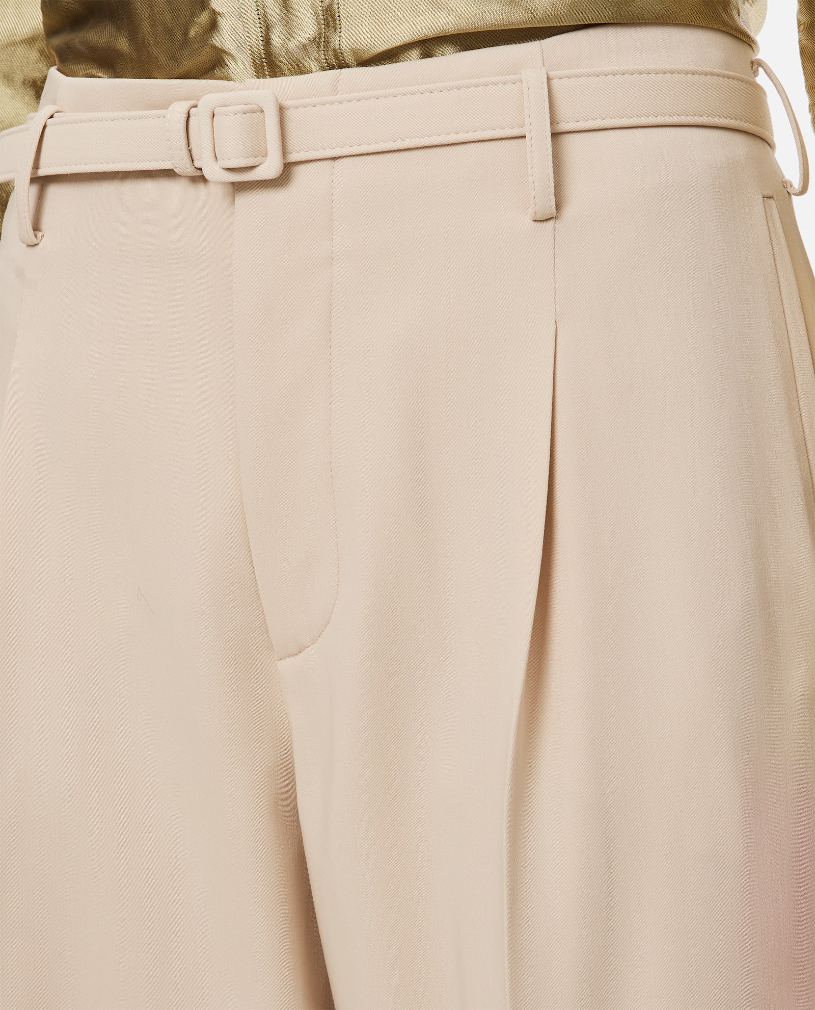 Ralph Lauren Acklie Straight Leg Wool Trousers In Neutral