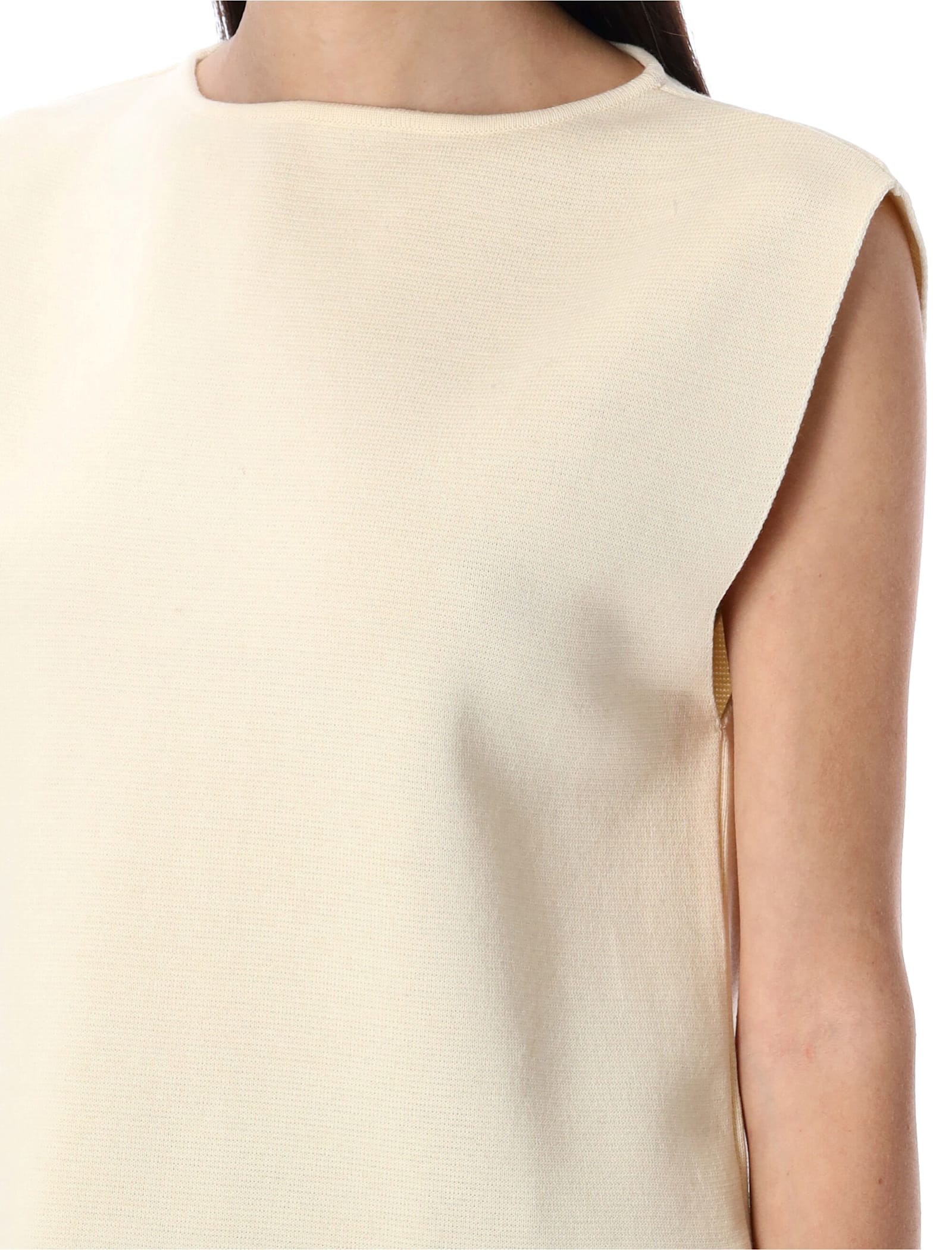Rhea Costa Crop Tank In Cream