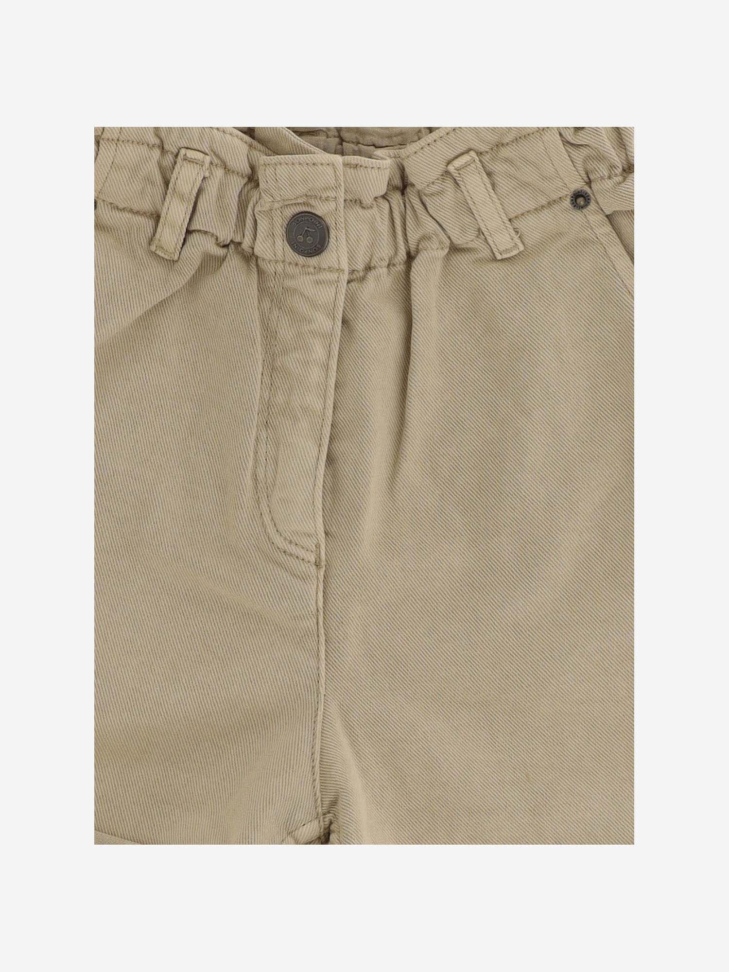 Shop Bonpoint Stretch Cotton Bermuda Shorts In Beige