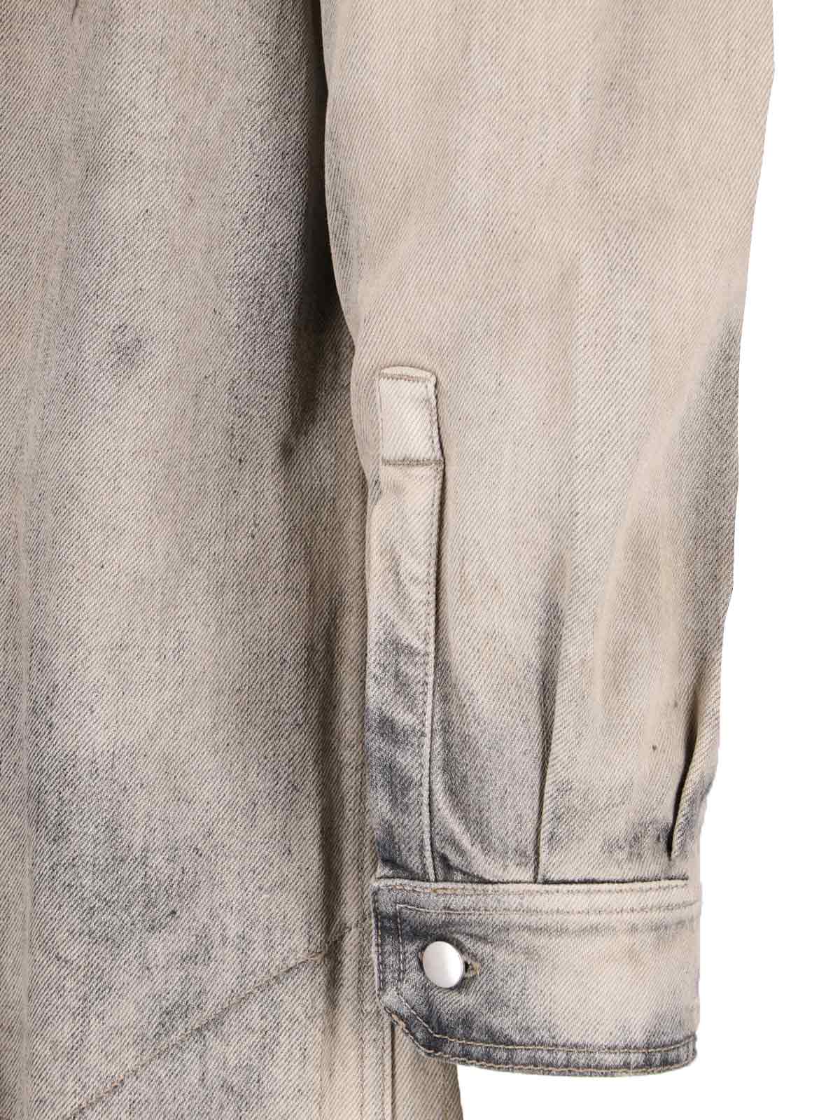 Rick Owens Frayed Distressed-effect Denim Jacket In Grey