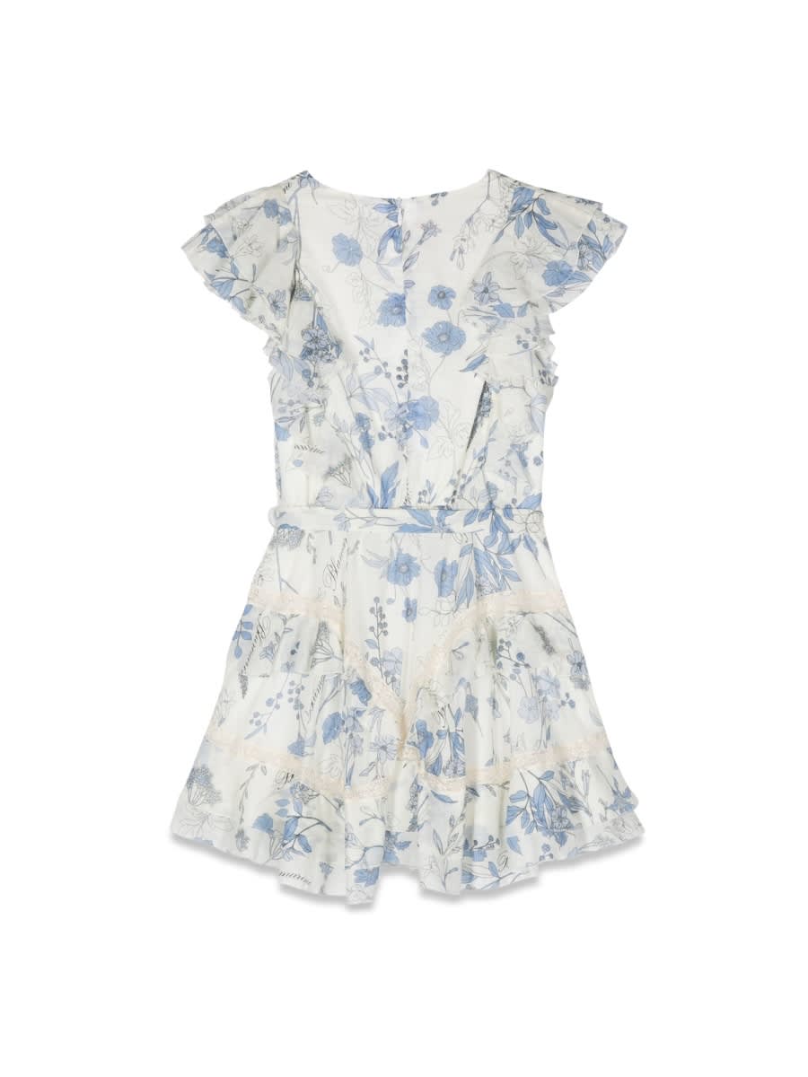 Miss Blumarine Floral-print Flared Dress In Multicolour