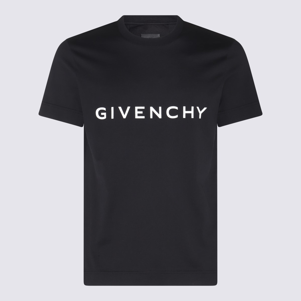 Shop Givenchy Black Cotton Logo T-shirt