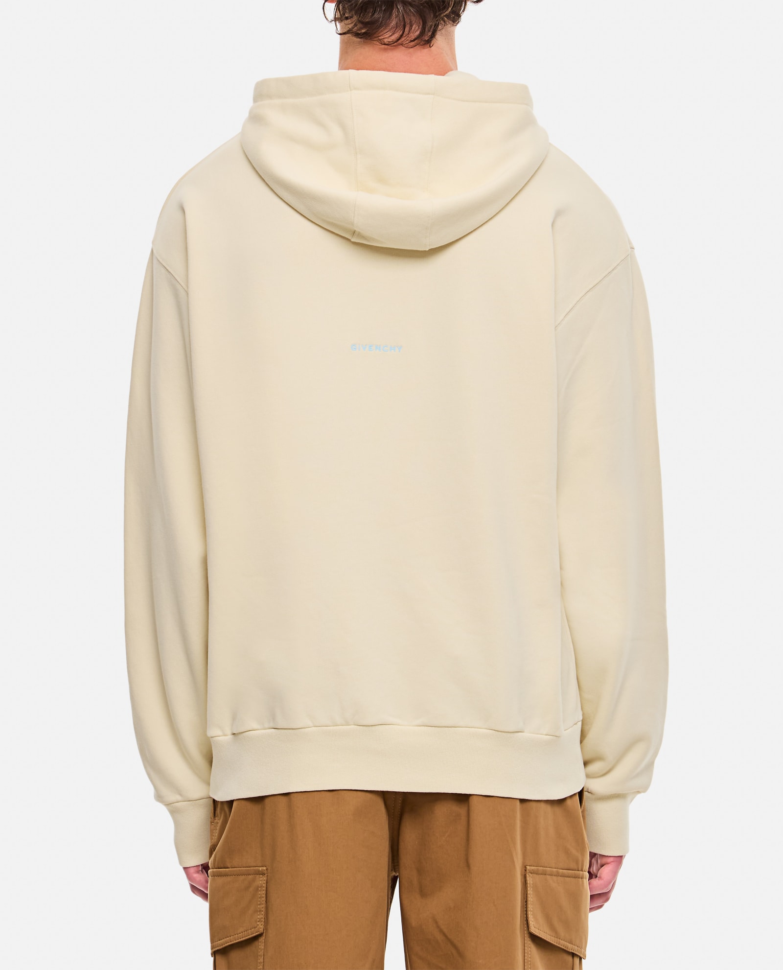 Shop Givenchy Cotton Hoodie In White