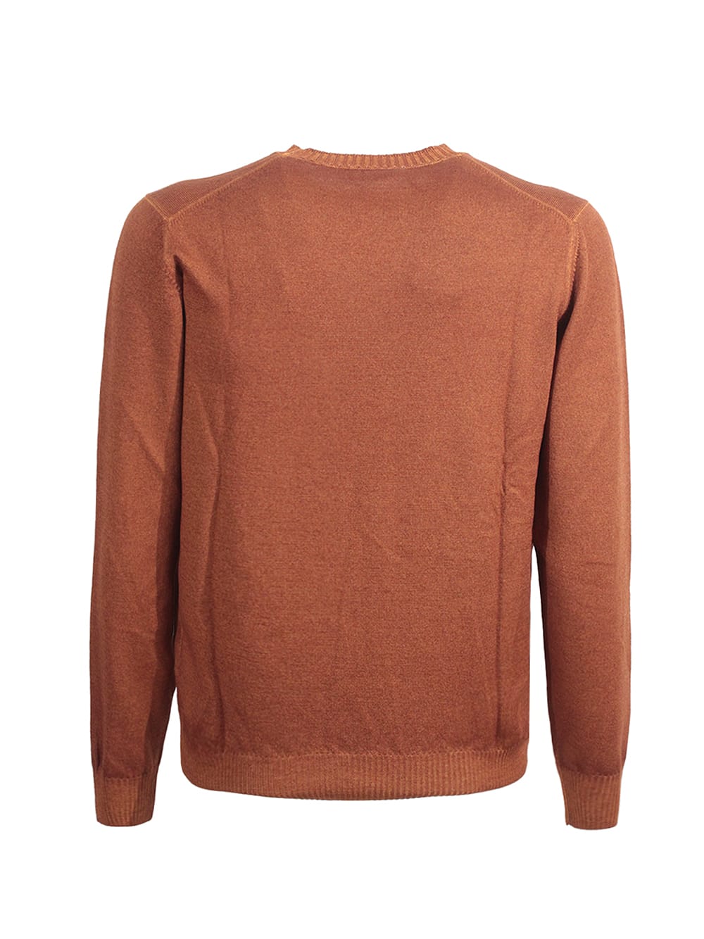 Shop Fay Crew Neck Sweater In Leather Brown