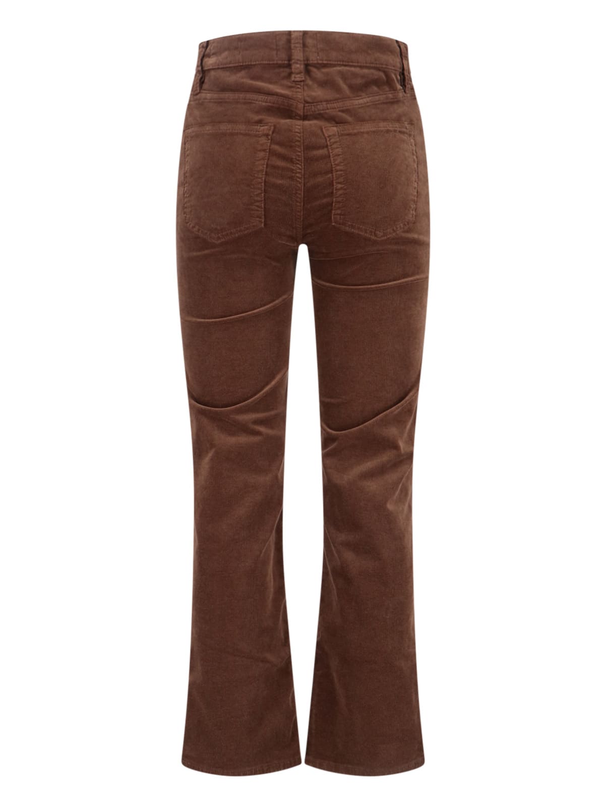 Frame Corduroy Straight Pants In Brown