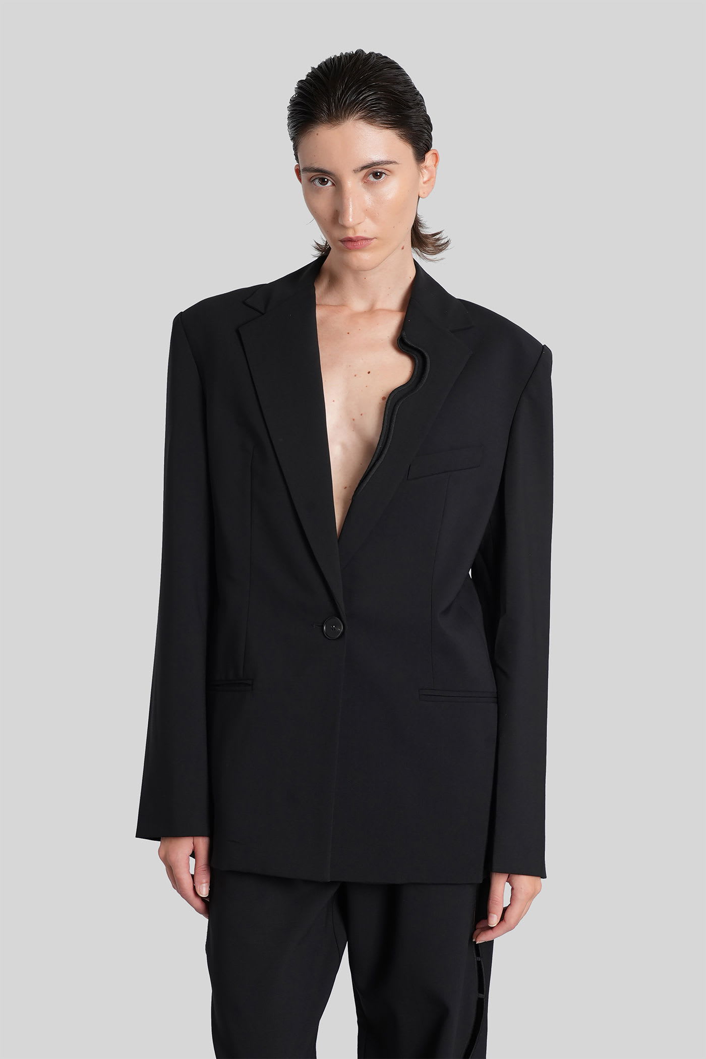Christopher Esber Blazer In Black Wool In Black
