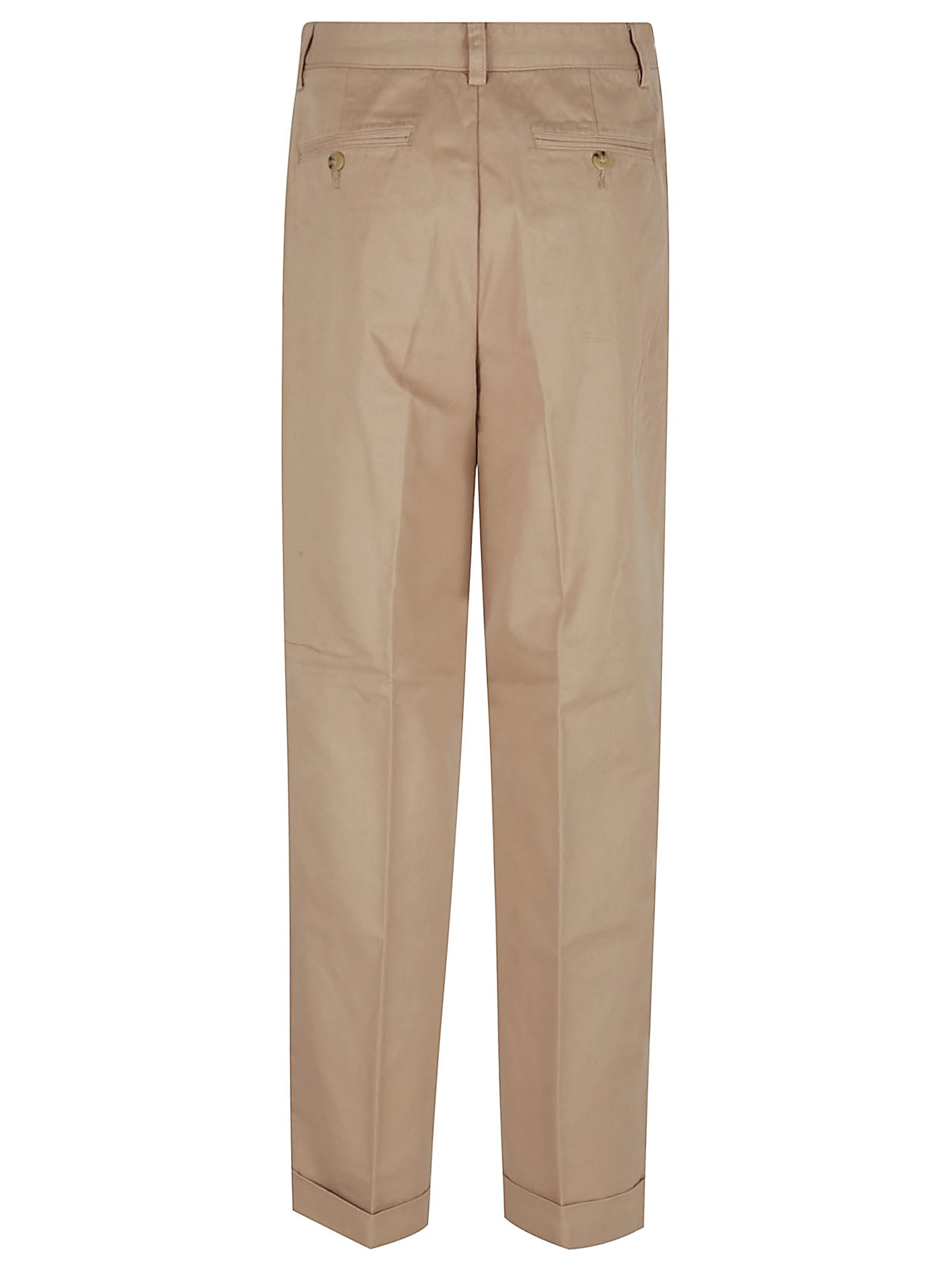 Shop Polo Ralph Lauren Rlxd Chino-full Length-pleated In Tan