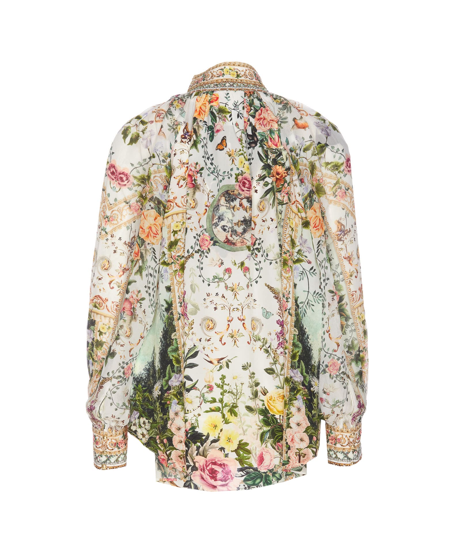 Shop Camilla Raglan Button Up Shirt In Multicolour