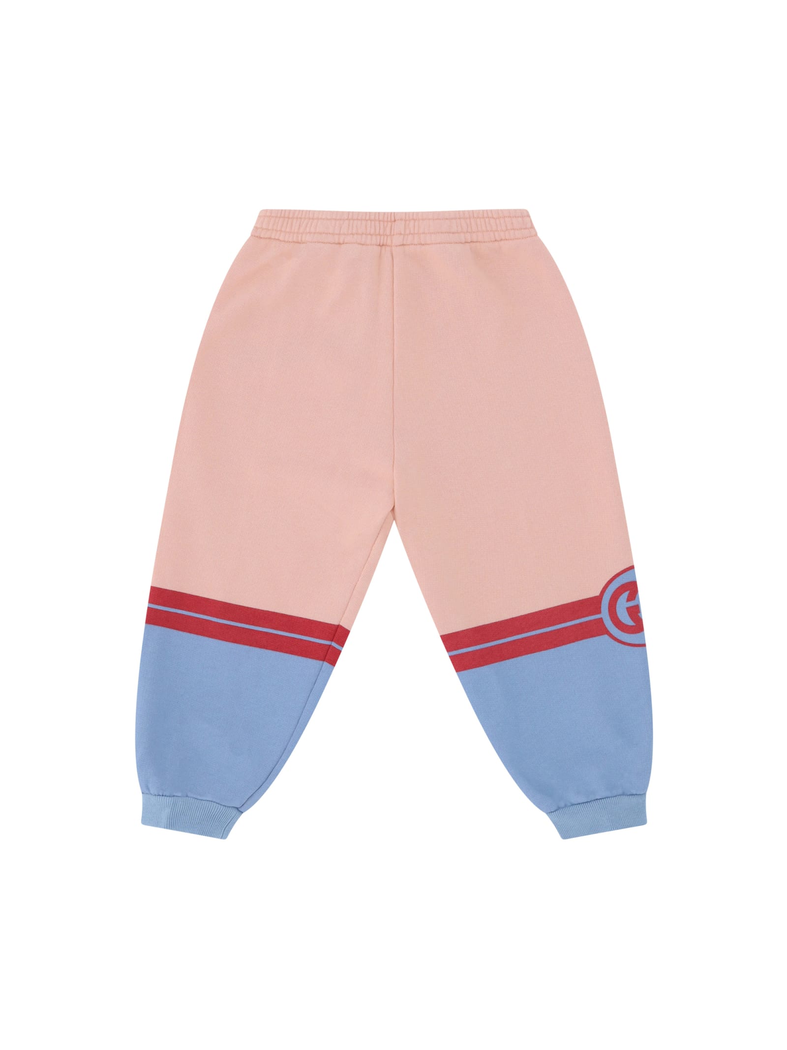 Gucci Kids' Pants For Girl In Pink/sky/tulips