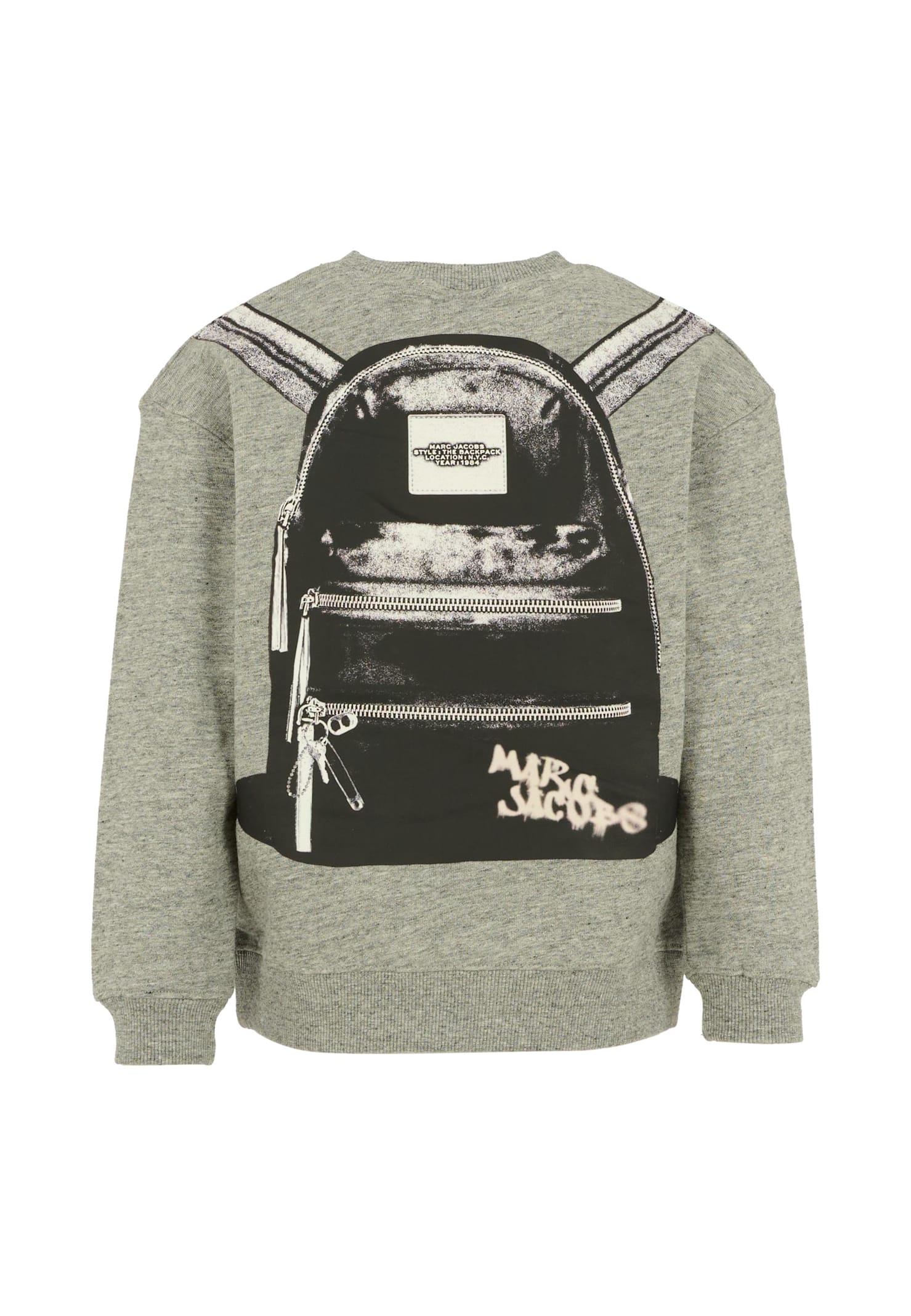 Marc Jacobs Grey Sweatshirt For Boy With Logo In Green