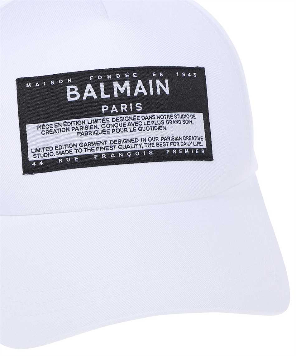 Shop Balmain Baseball Cap In White