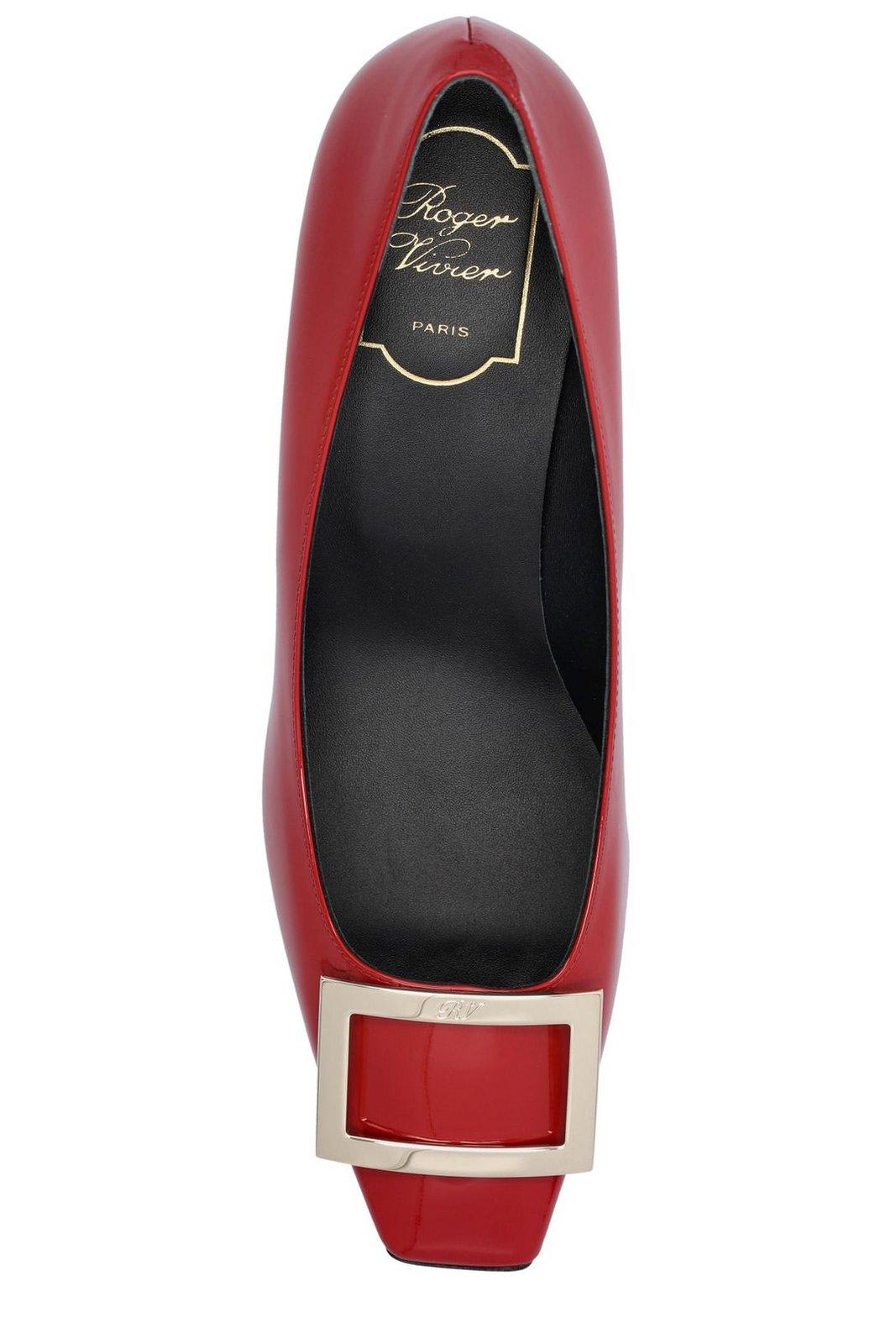 Shop Roger Vivier Trompette Buckle Pumps In Red