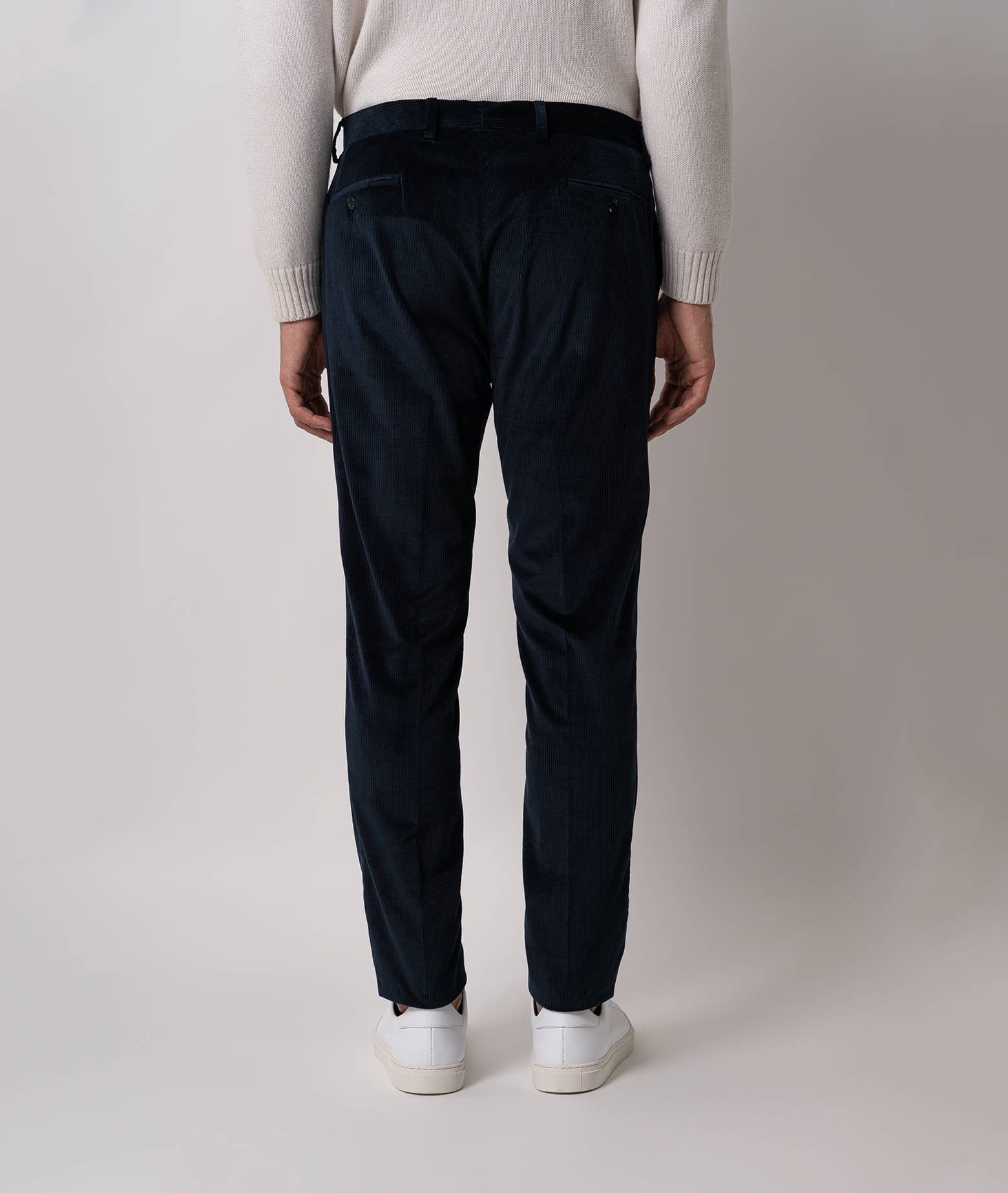 Larusmiani Velvet Trousers Howard Pants In Blue