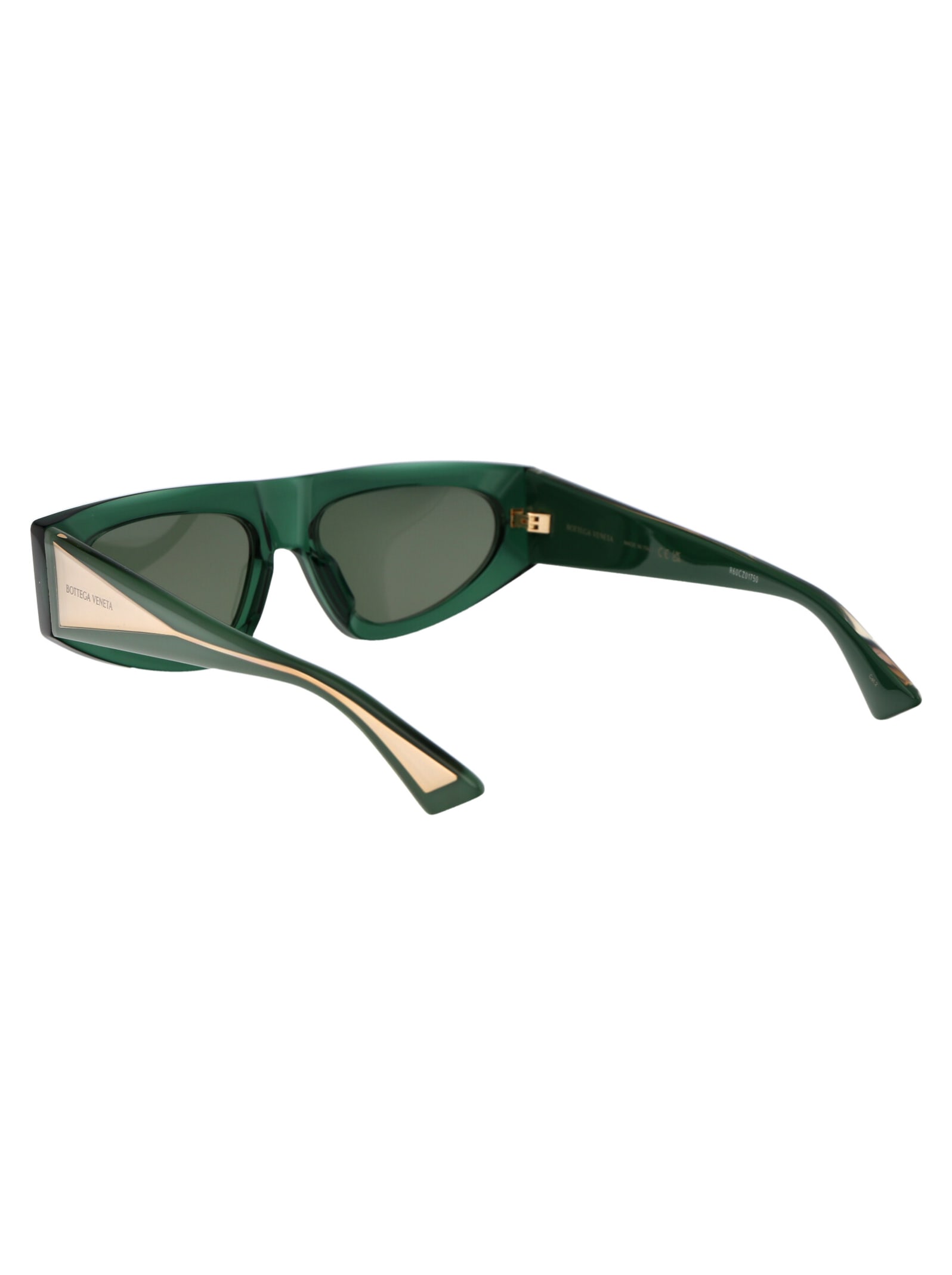Shop Bottega Veneta Bv1277s Sunglasses In 003 Green Crystal Green