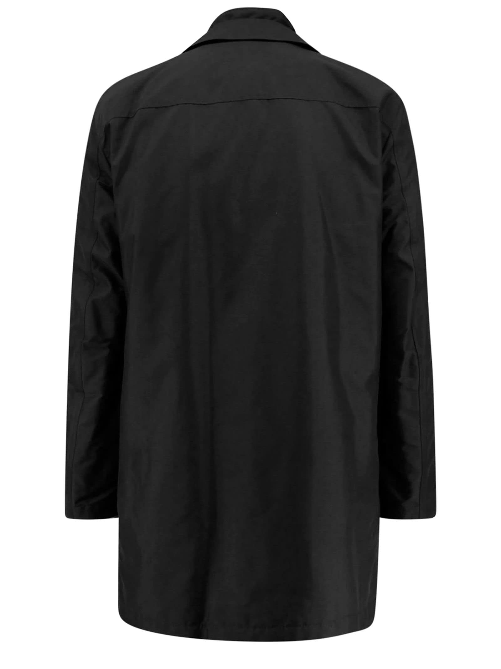 Shop Fay Black Morning Coat Waterproof Coat Raincoat In Nero