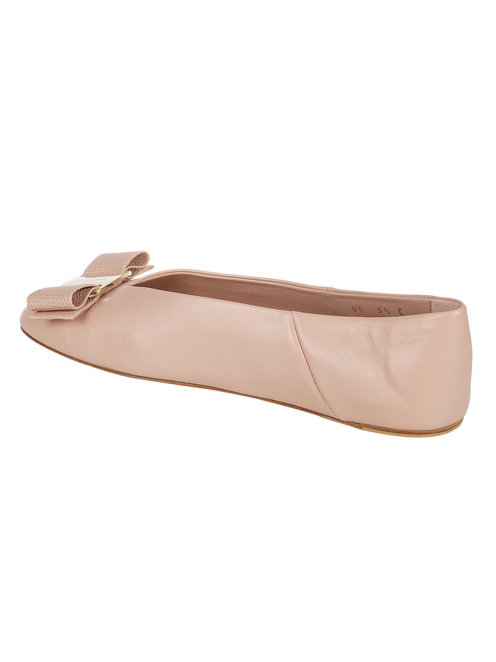 Shop Ferragamo Vanna Ballerinas In Beige/black