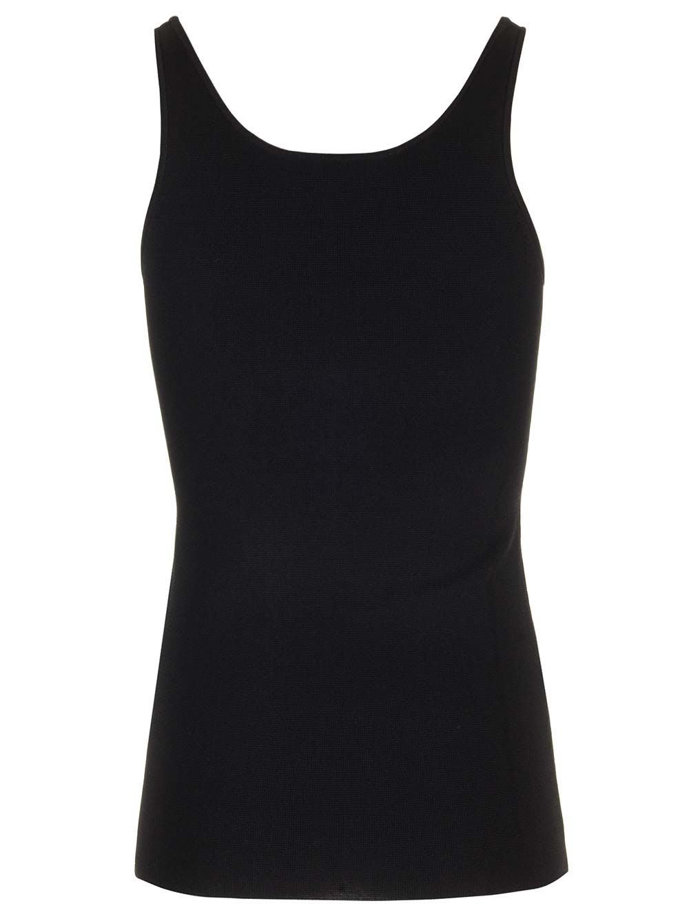 Shop Totême Sleeveless Knitted Tank Top In 001 Black