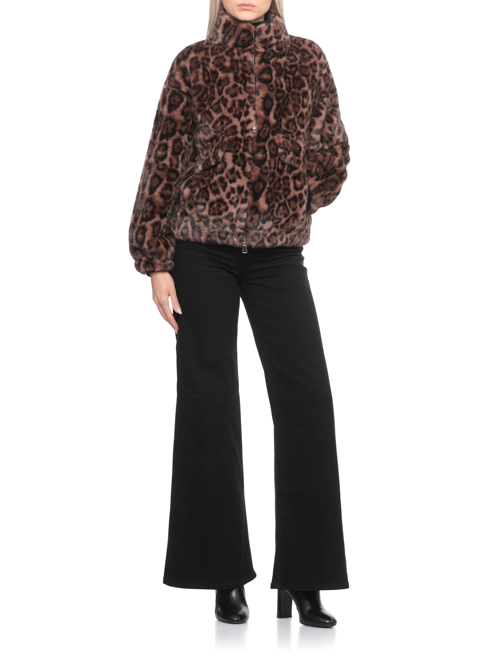 Betta Corradi Faux Fur Coat In Brown