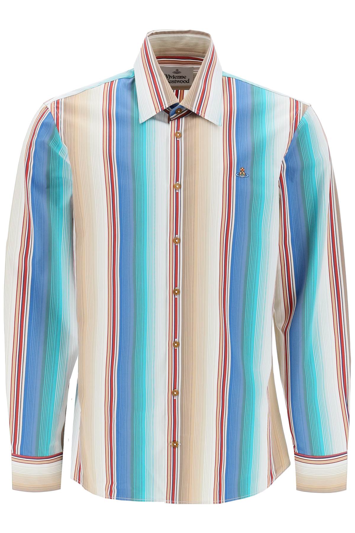 Shop Vivienne Westwood Striped Ghost Shirt In Multi