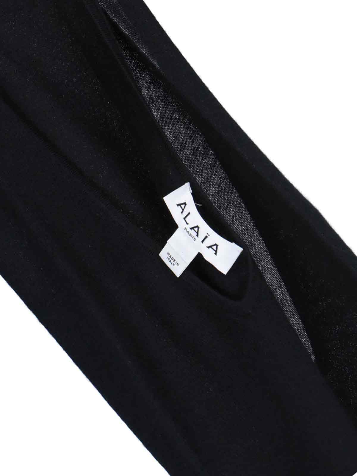 Alaïa Fitted Cashmere Cover-up With Round Neckline In Black