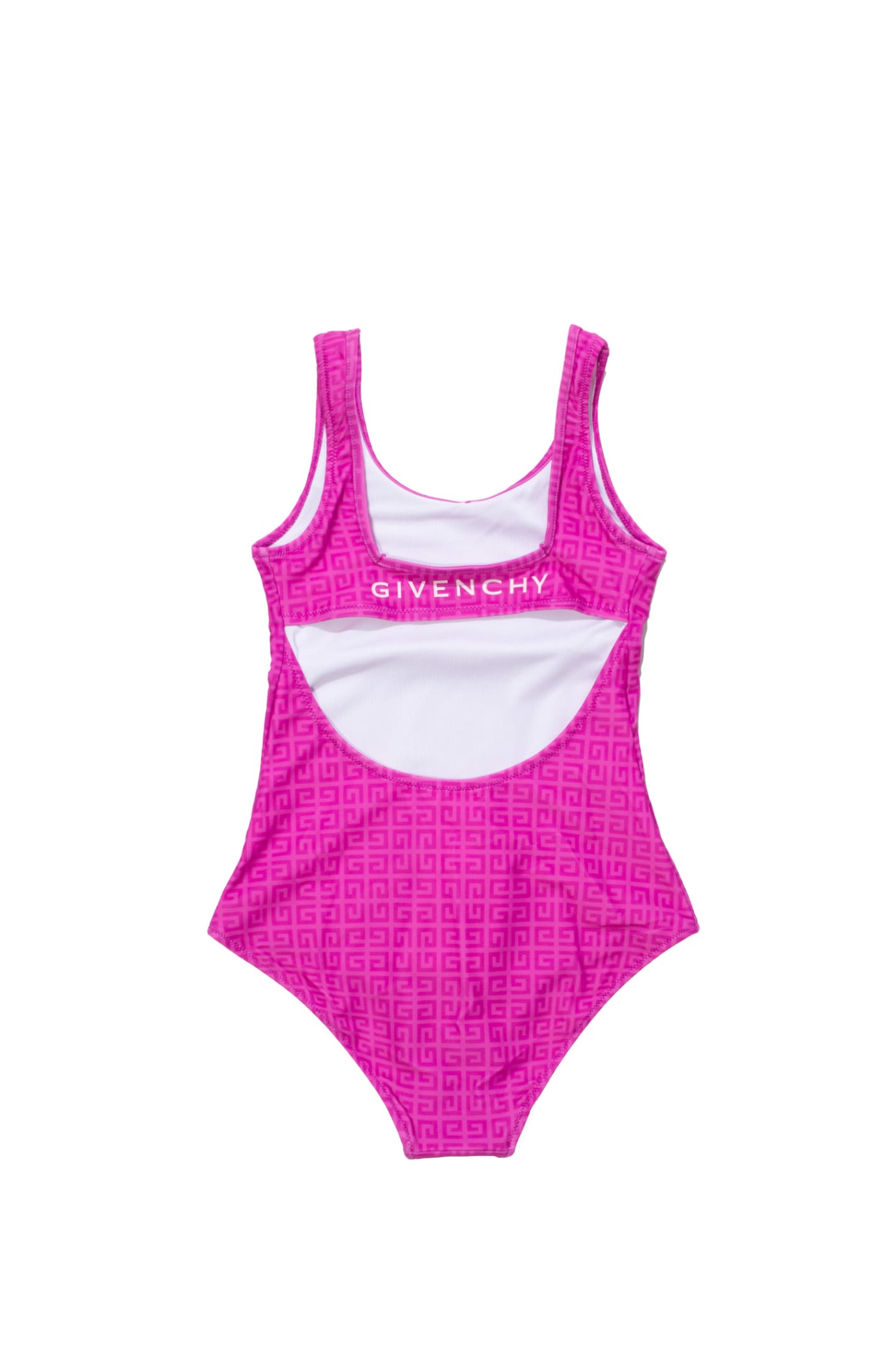 Shop Givenchy Nylon One Piece Swimsuit In Fuchsia