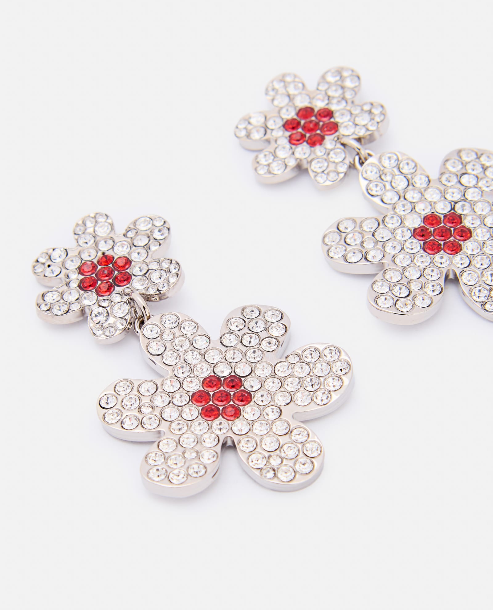 Shop Marni Flower Pendant Earrings In Silver