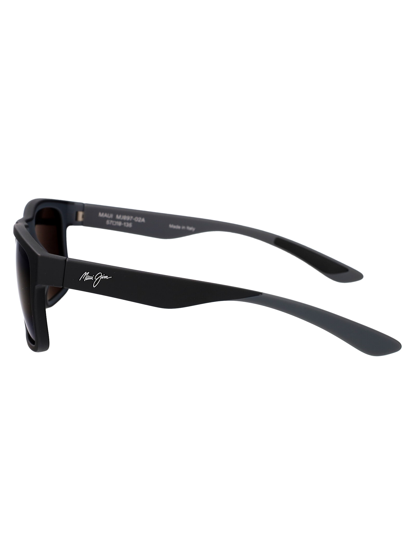 Shop Maui Jim The Flats Sunglasses In Matte Black Grey