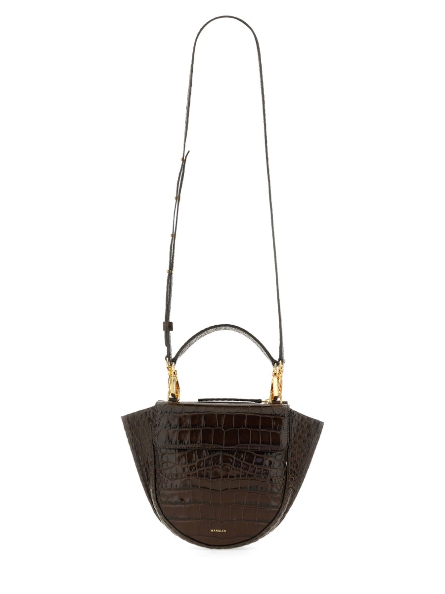 Shop Wandler Bag Hortensia Mini In Brown