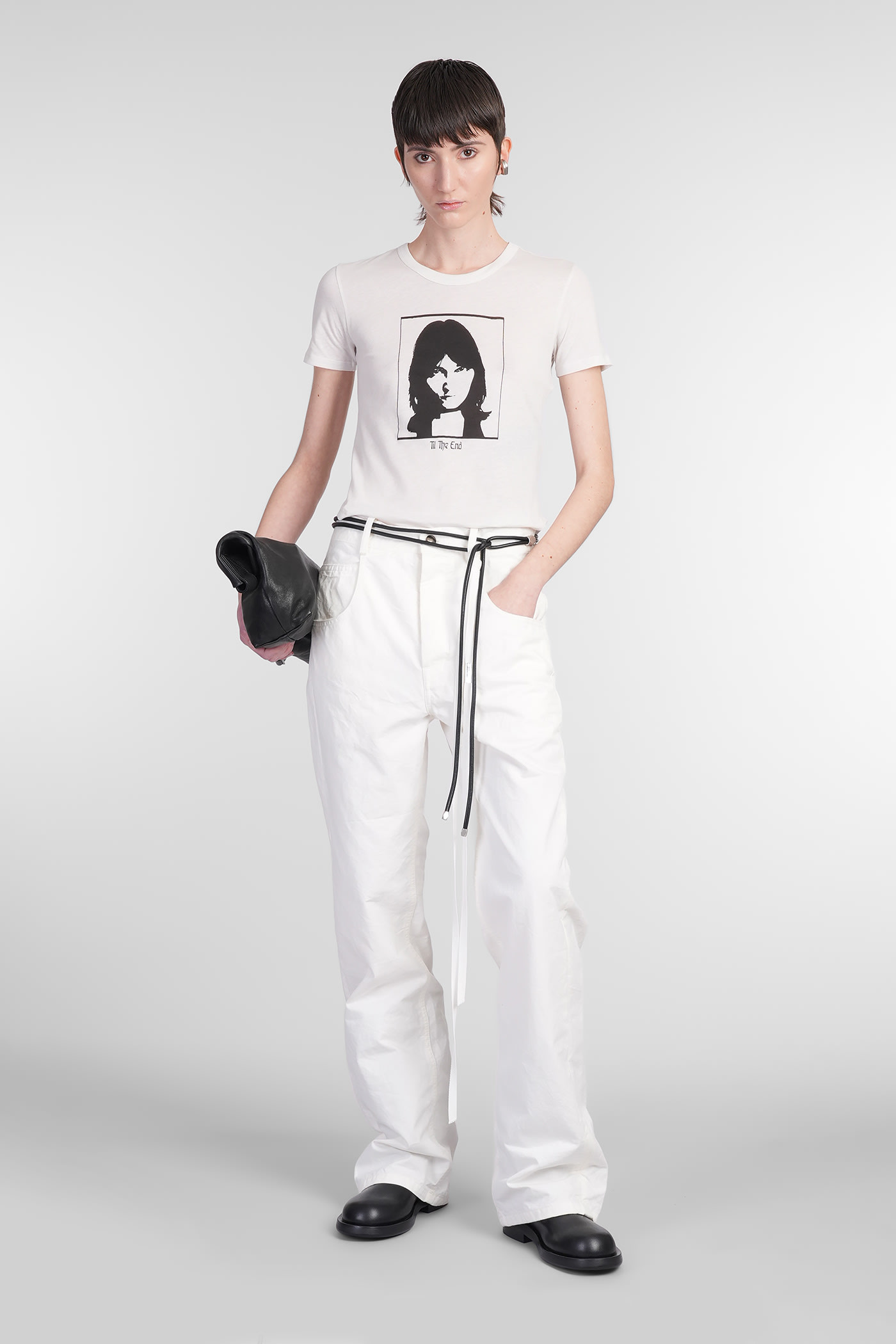 Ann Demeulemeester White Claire 5-pockets Comfort Trousers In White