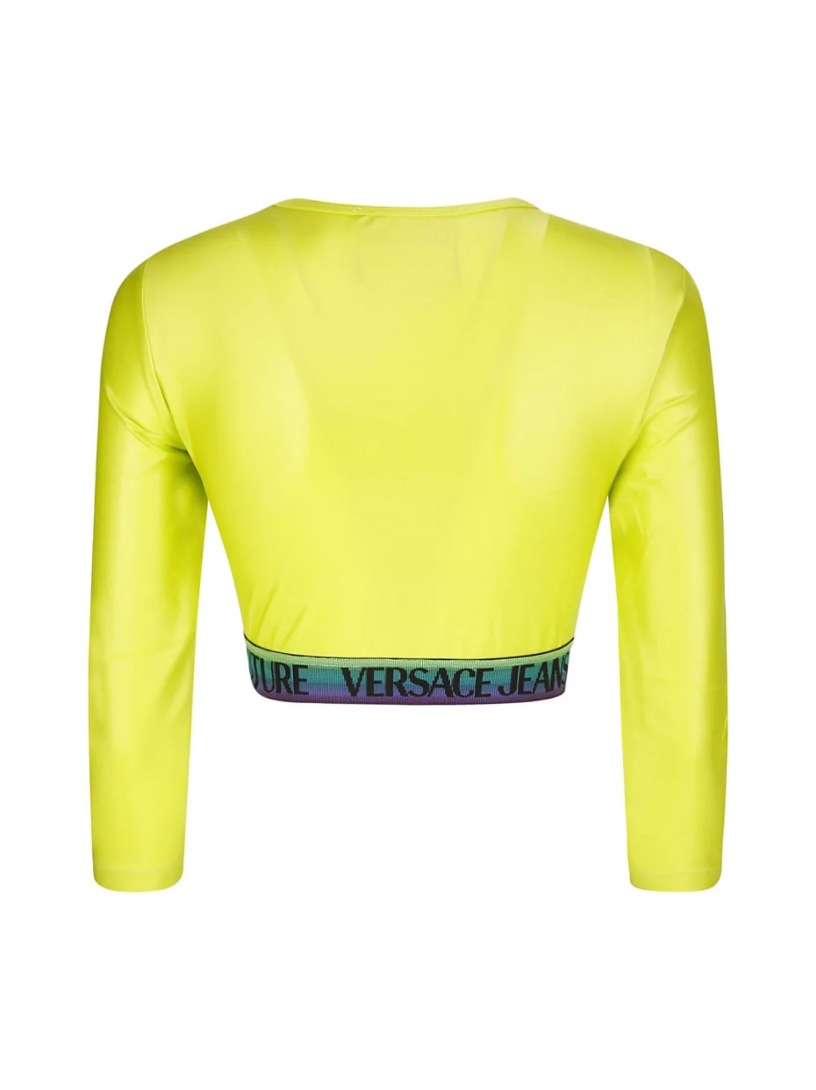 Shop Versace Jeans Couture Top In Green