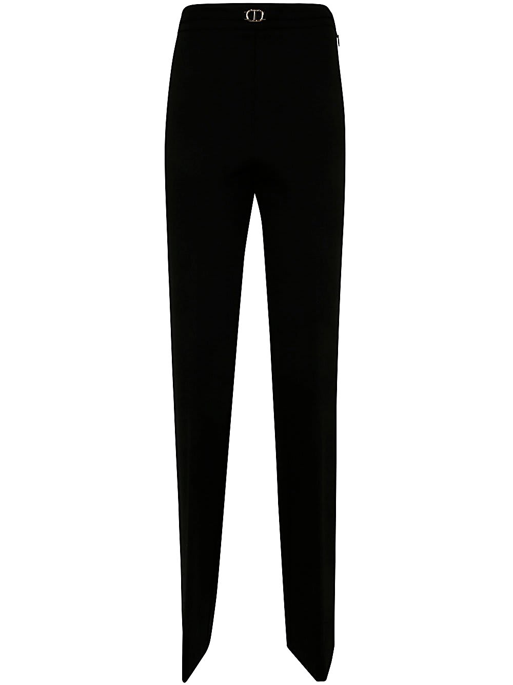 Oval T Waist Strap Straight Leg Trousers