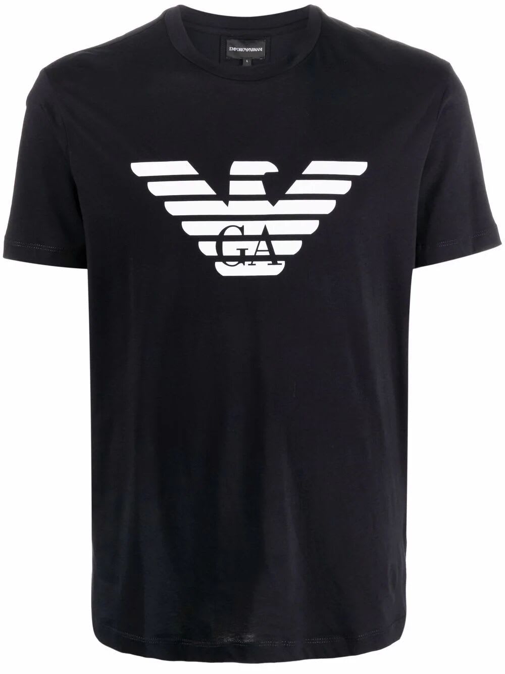 Shop Emporio Armani T-shirt In Eagle Navy Blue