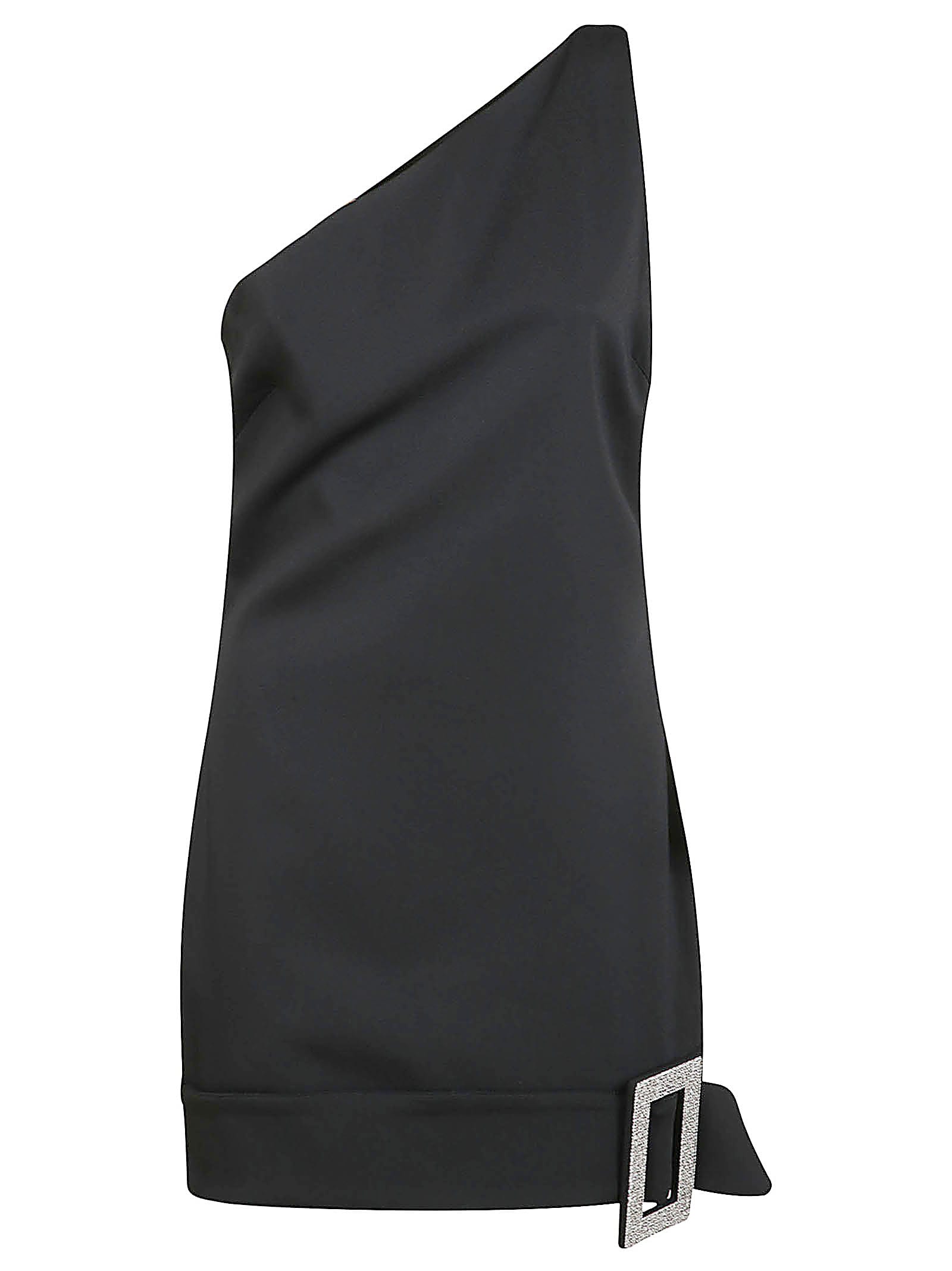 Shop Giuseppe Di Morabito Single-shoulder Sleeveless Embellished Short Dress In Black