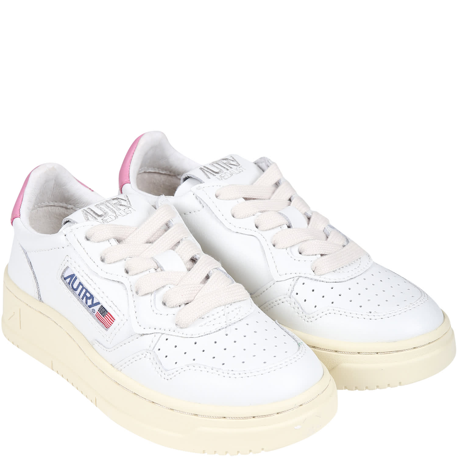 Shop Autry White Sneakers For Girl With Logo