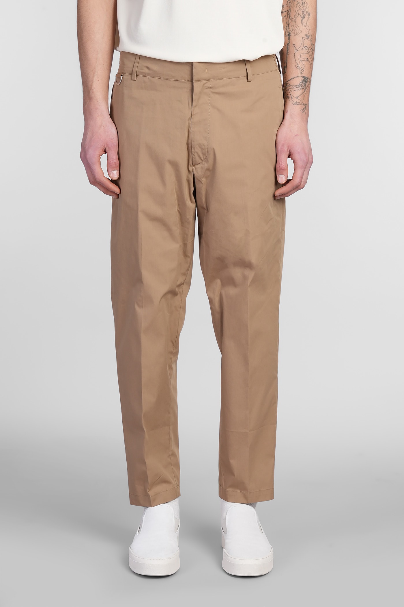 Low Brand George Pants In Camel Cotton In Camel