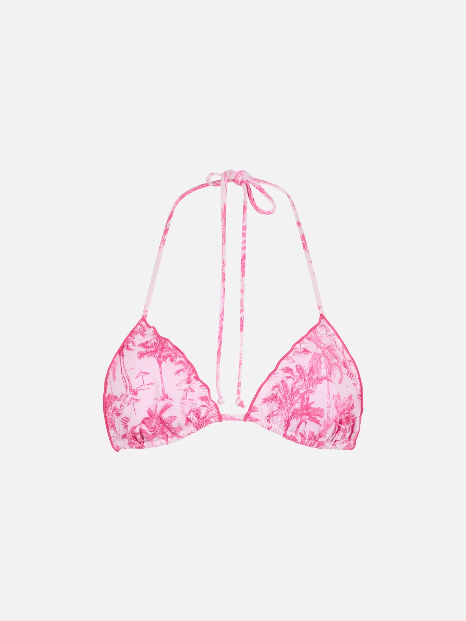 MC2 SAINT BARTH WOMAN TOILE DE JOUY CLASSIC TRIANGLE BEACH TOP SAGITTARIUS