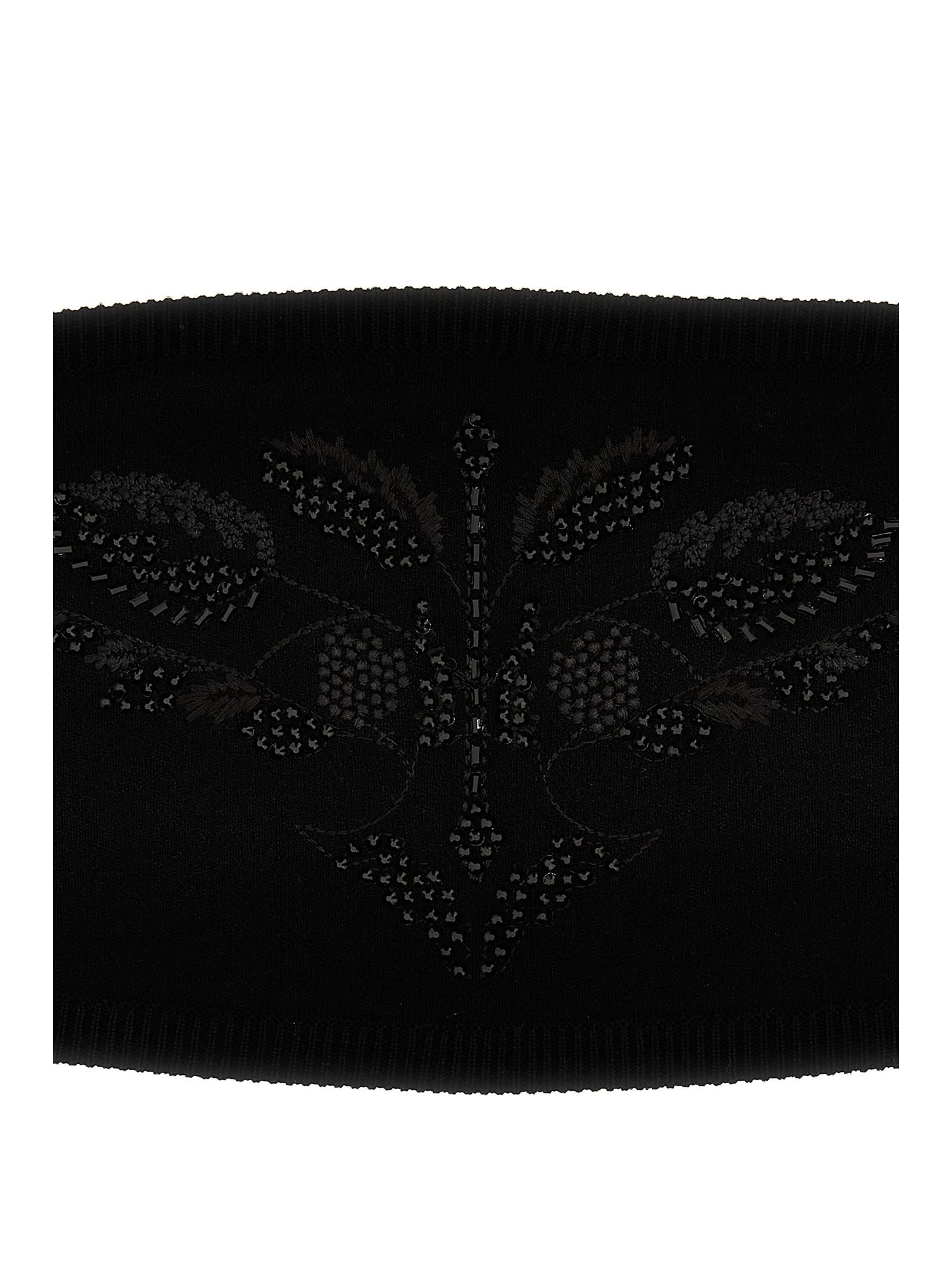 Max Mara Top Knit In Black