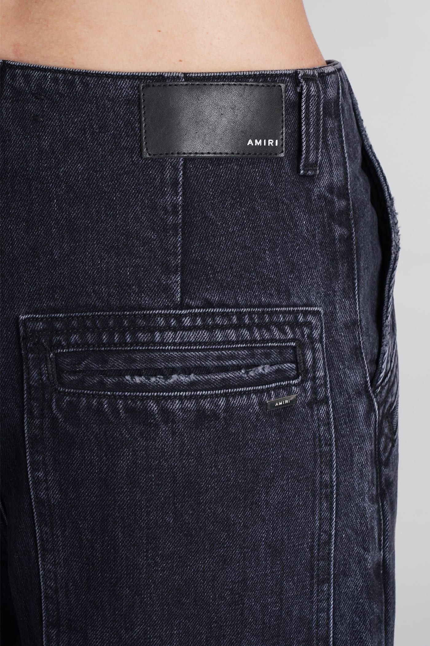 Shop Amiri Jeans In Black Cotton