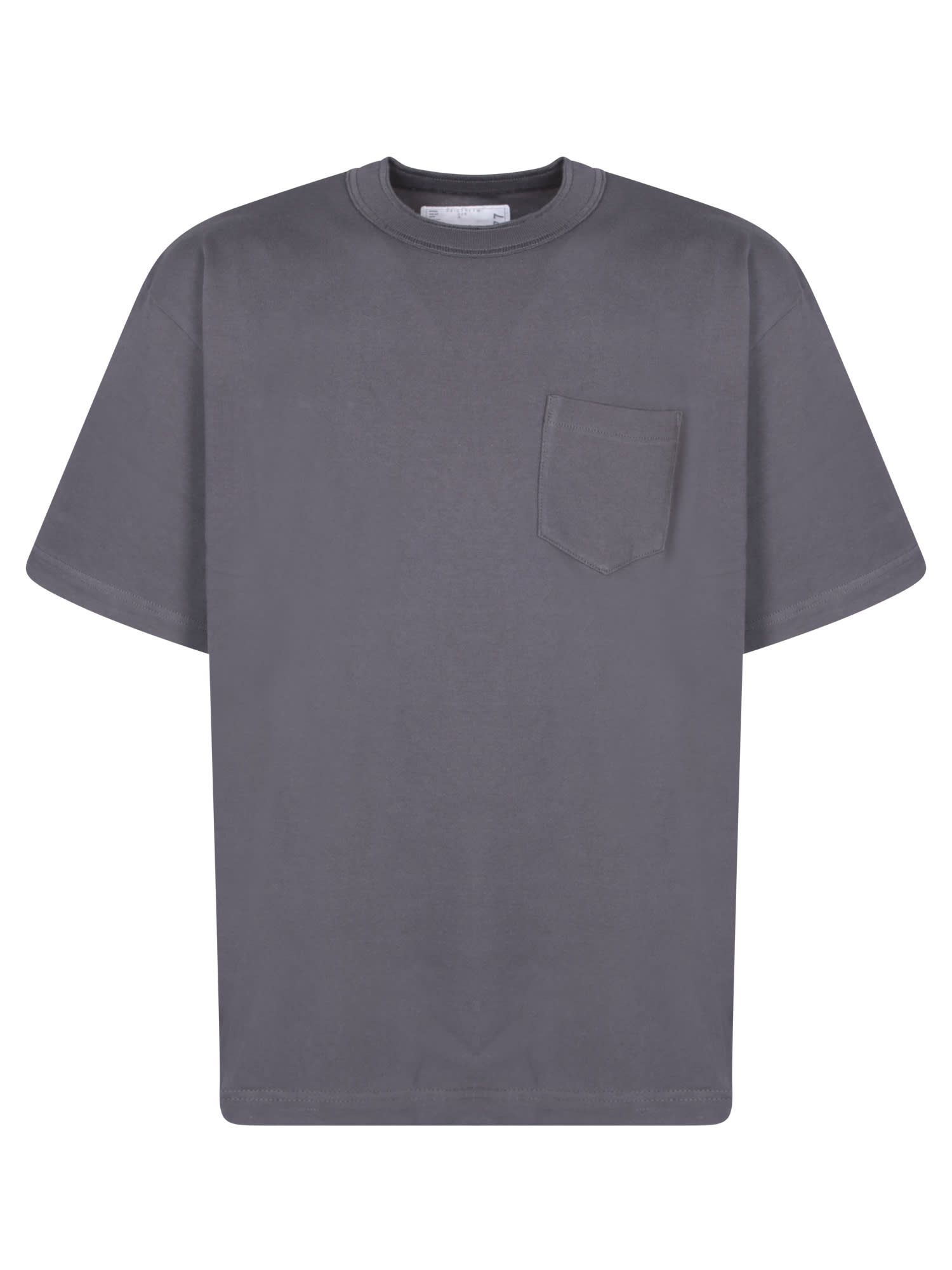 Shop Sacai Grey Cotton T-shirt
