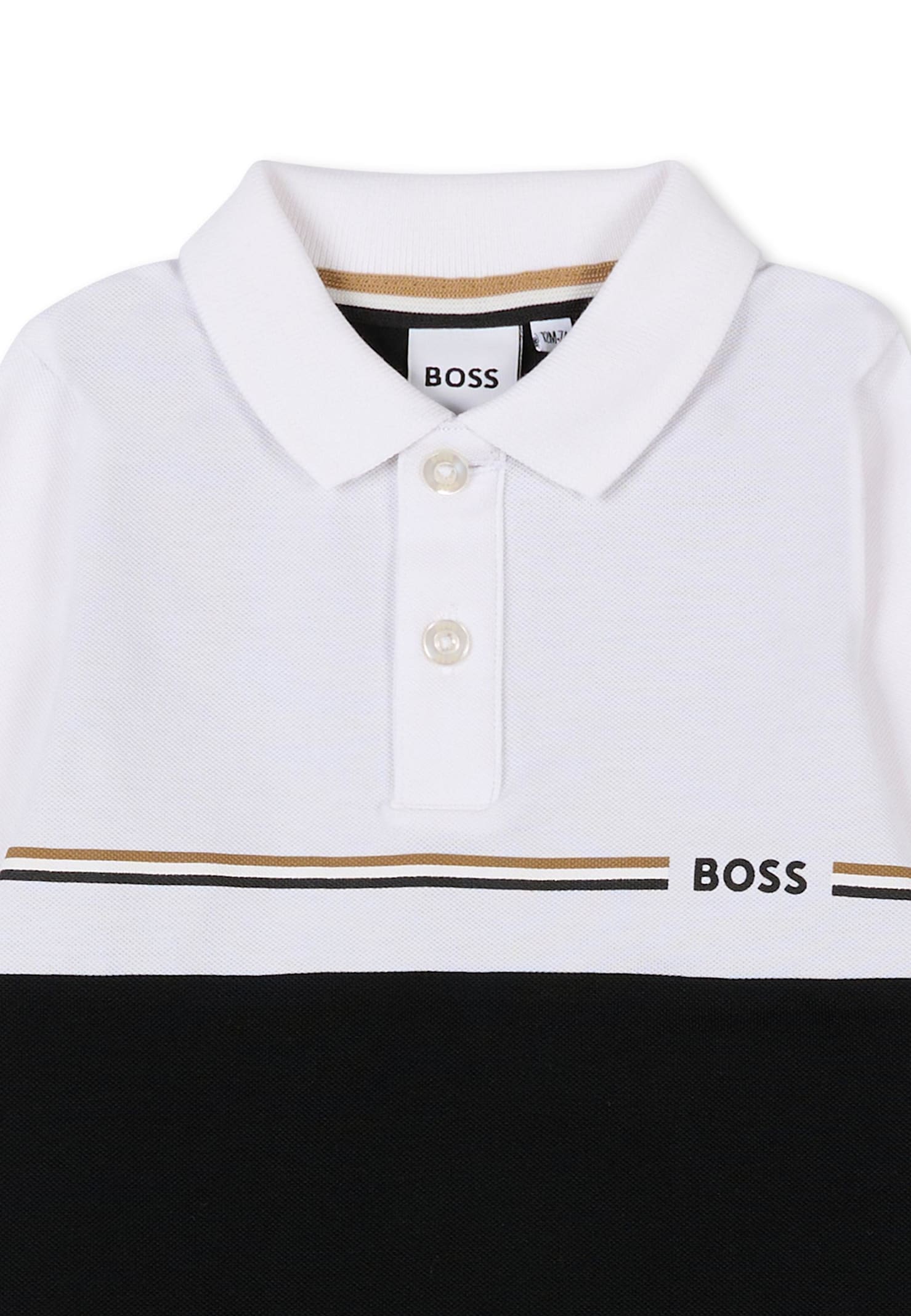 Hugo Boss Black Polo Shirt For Baby Boy With Logo In Black