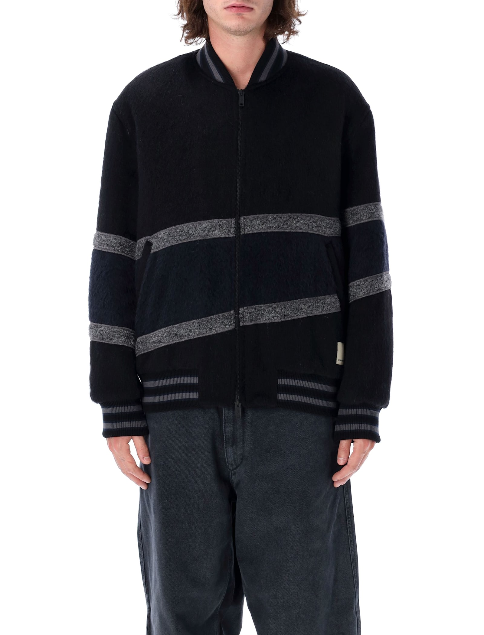 Shop Emporio Armani Wool Blouson In Black