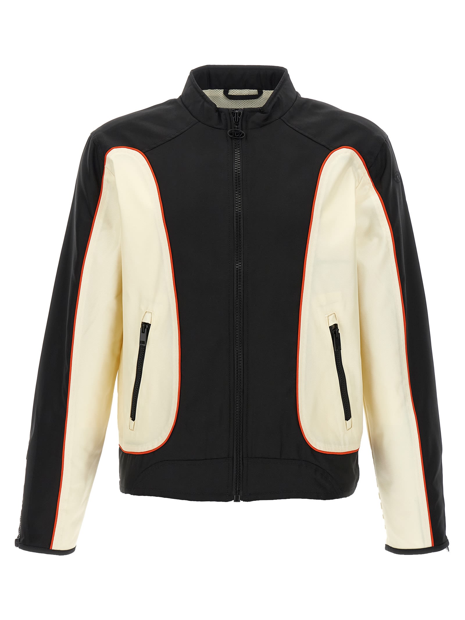 Diesel Blink Stand Collar Front Pockets Jacket In Black