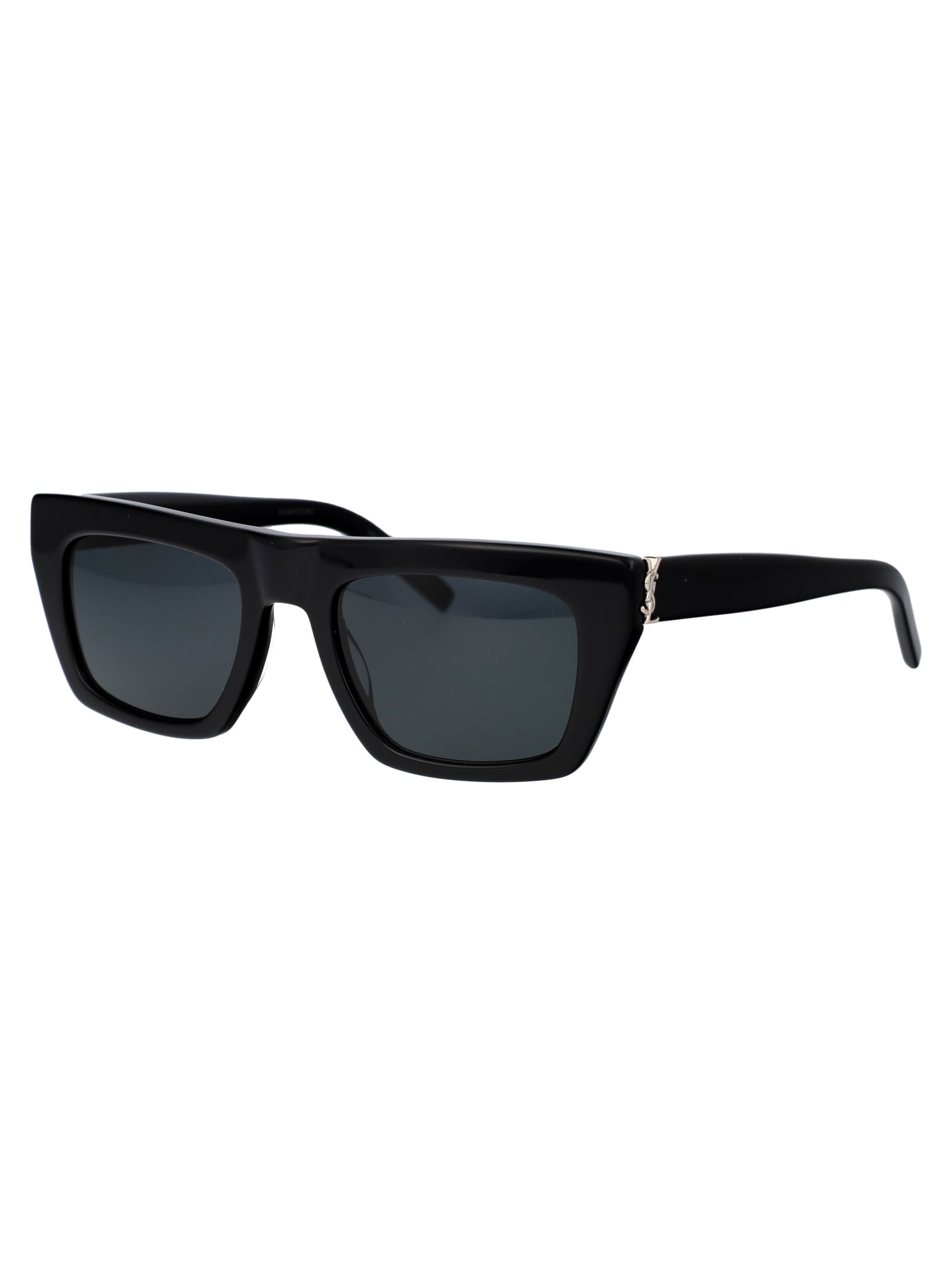 Shop Saint Laurent Sl M131 Sunglasses In 001 Black Black Black